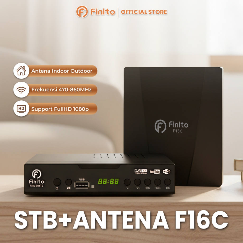 Jual FINITO Paket Bundling STB + Antena F16C USB Support TV Tabung Free ...