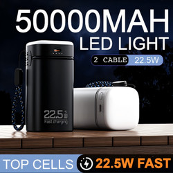 HESTER 22.5W power bank 50000mah powerbank fast charging 22.5W powerbank 50000mah ori powerbank LED light power station powerbank robot power bank hester