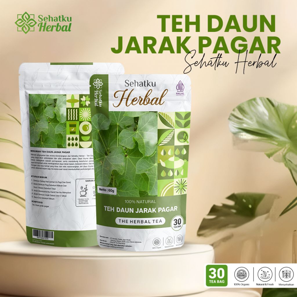 Jual Sehatku Herbal Teh Daun Jarak Pagar | Jatropha Curcas Leaf Tea ...