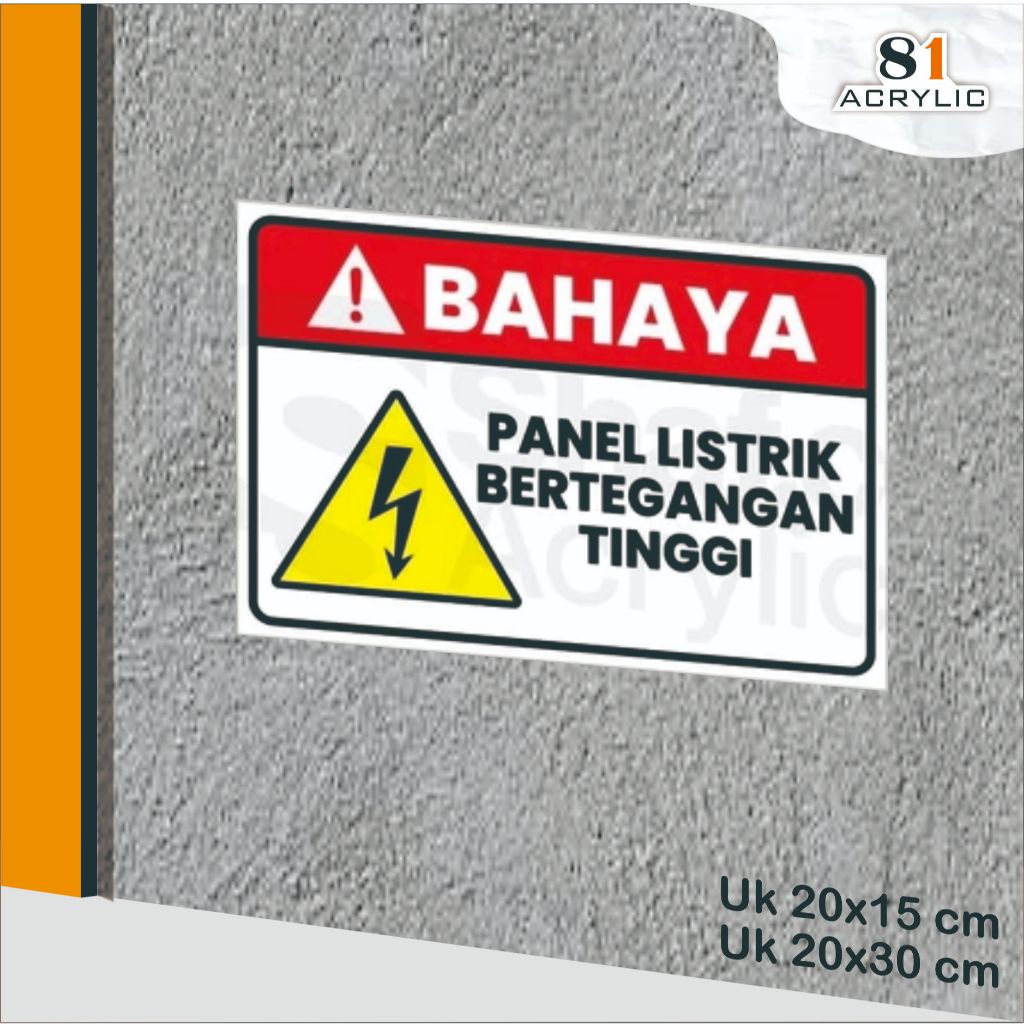 Jual STICKER PANEL LISTRIK BERTEGANGAN TINGGI // STIKER // RAMBU-RAMBU ...