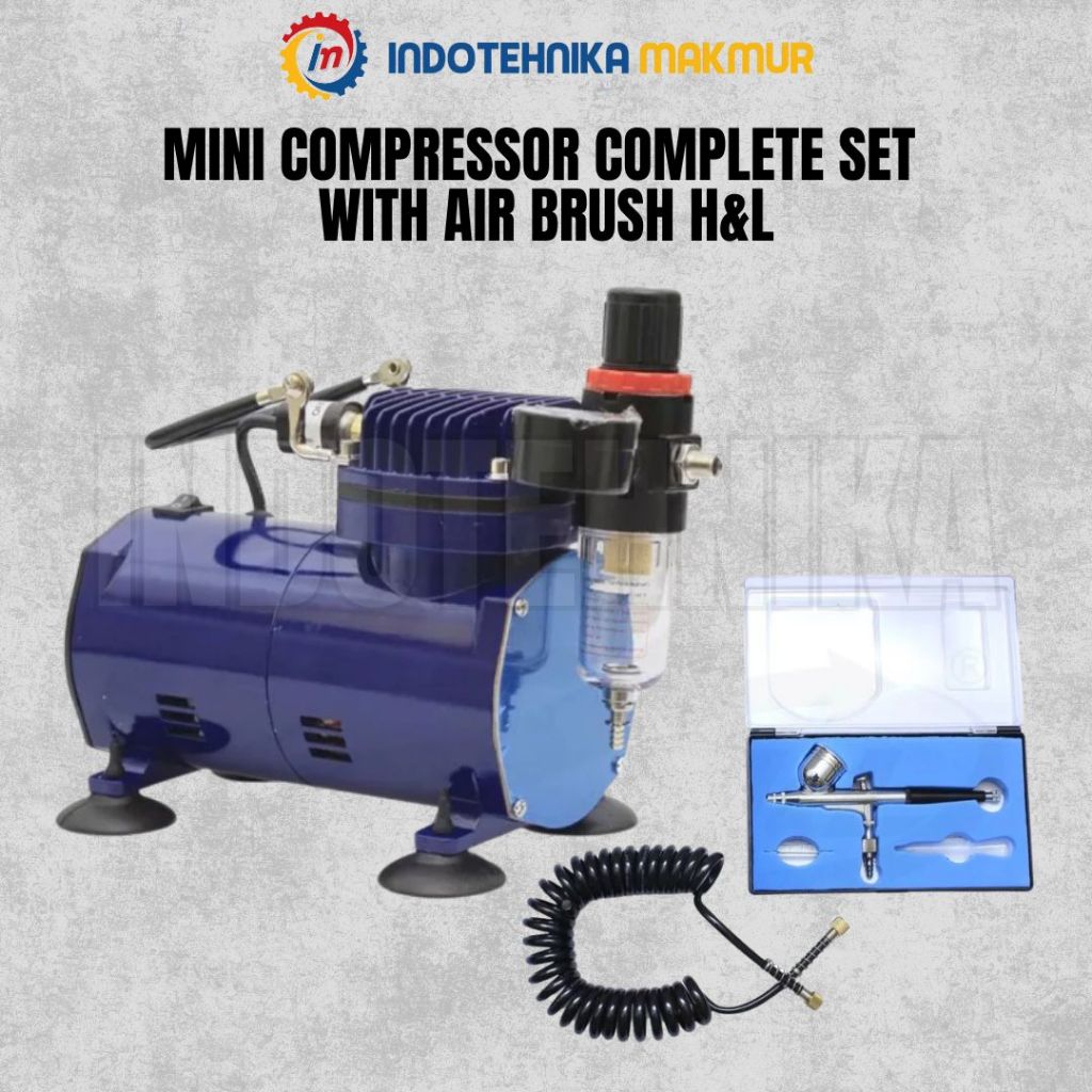 Jual Kompresor Mini compressor Complete Set With air Brush H&L | Shopee ...