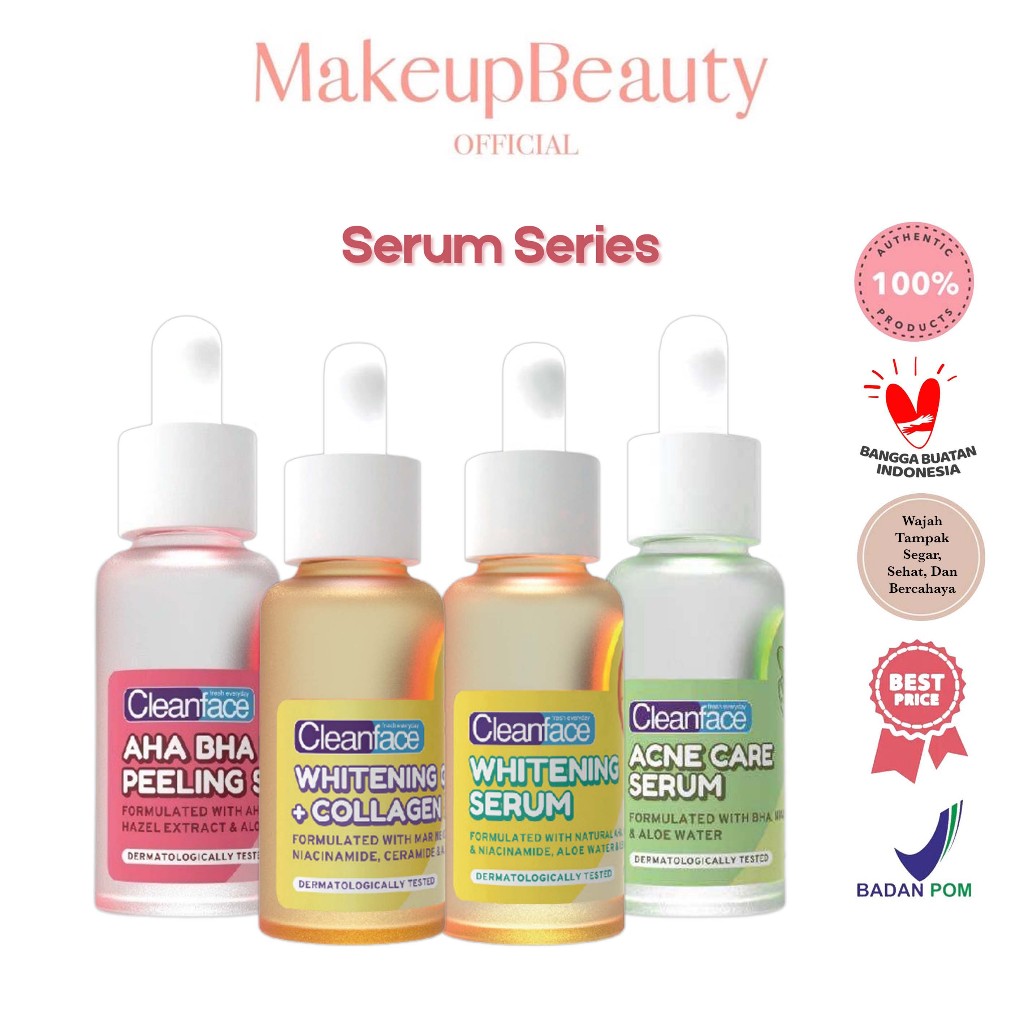Jual CLEANFACE Serum 20ml - Acne Care | Whitening Gold Collagen | AHA ...