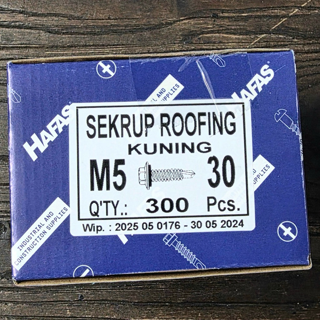 Jual Sekrup Roofing M5x30 SDS Baut Atap Kuning + Karet HAFAS | Shopee ...