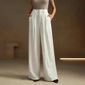 TERITORY Straight Pants High Waisted Culotte Celana Panjang Kulot Wanita Casual Formal