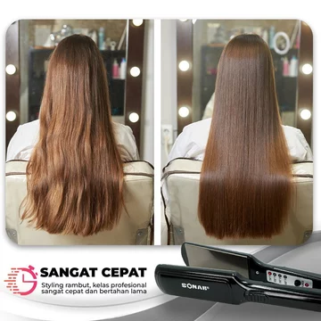 Sonar SN 852 Catokan Pelurus Rambut Ceramic Protector Fashionable New Upgrade