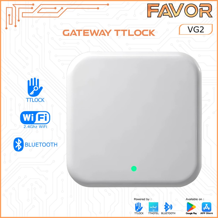 Jual FAVOR VG2 - Smart Door Lock Gateway Hub G2 WiFi App for Smart Lock ...
