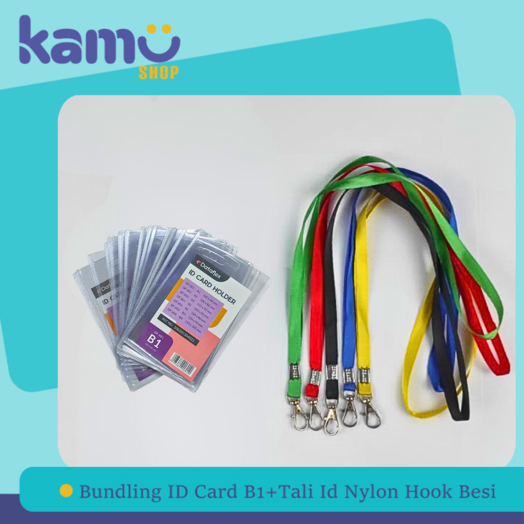 Jual Bundling 40 Pcs ID Card B1 + 40 Pcs Tali ID Card Nylon Hook Besi ...