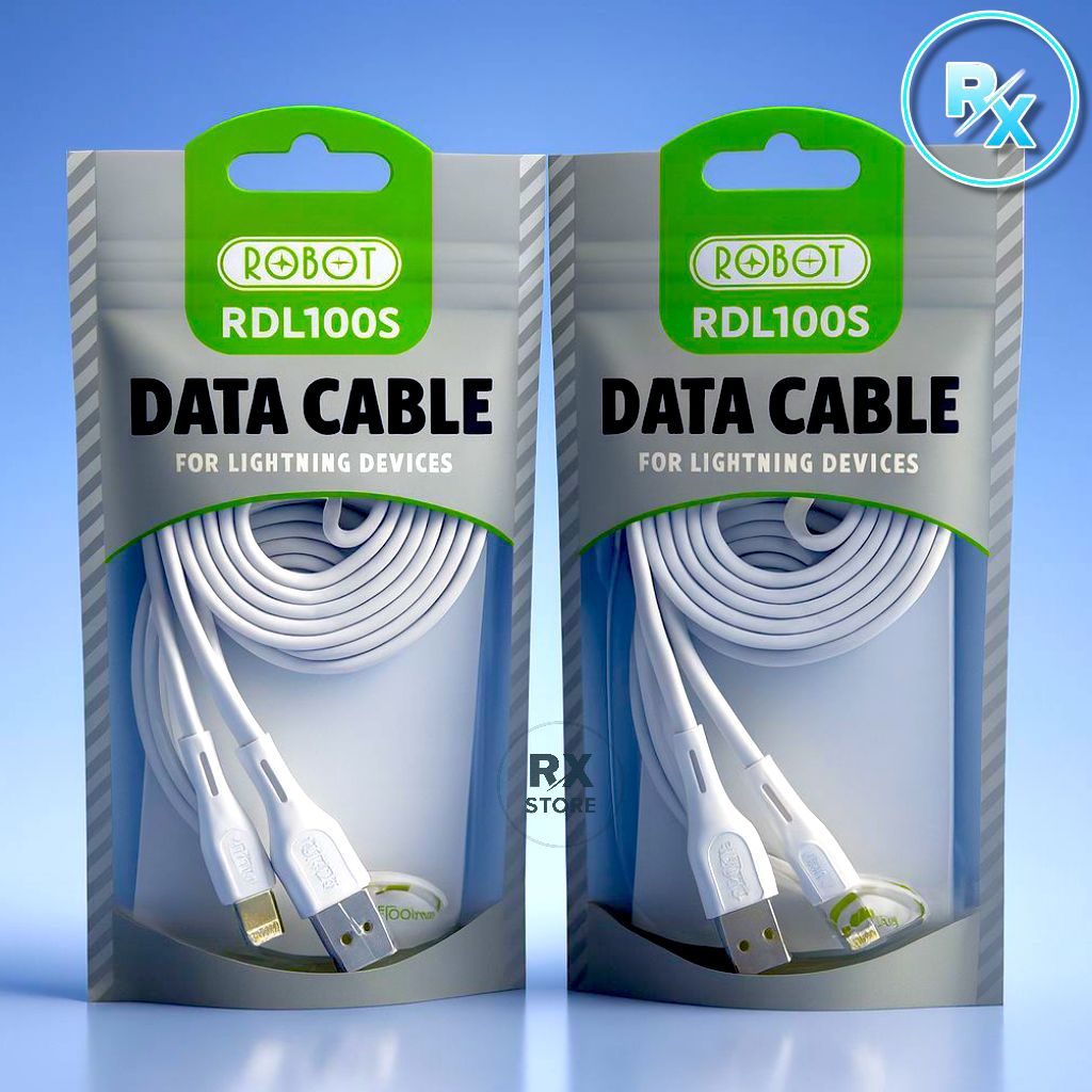 Jual Cable Data Robot RDL100S 2A 100CM Lightning Kabel Charger USB ...