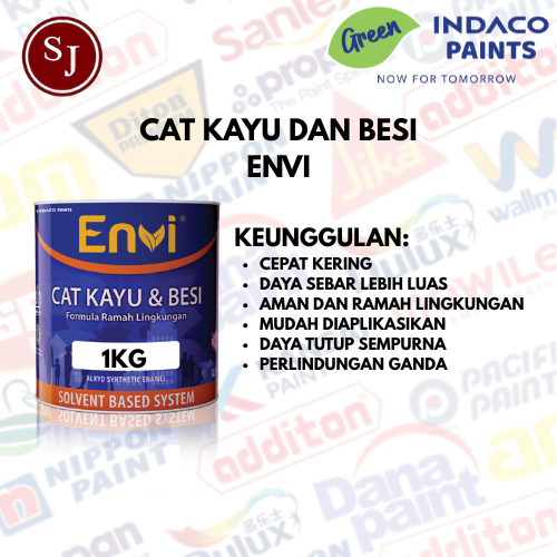 Jual ENVI CAT KAYU DAN BESI 1KG / INDACO CAT KAYU DAN BESI 1KILO ...