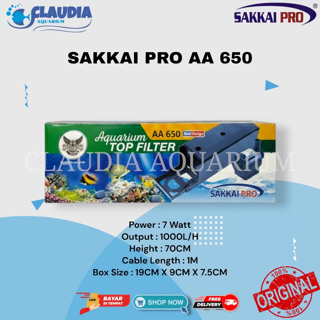 Jual Filter Pompa Komplit Top Filter Box Aquarium 3 In 1 Top Filter ...