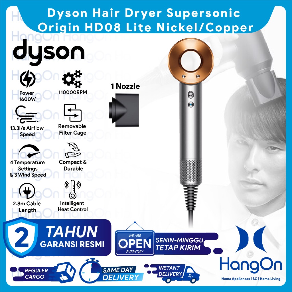 Jual Dyson Supersonic Origin HD08 Lite (Nickel/Copper) Hair Dryer