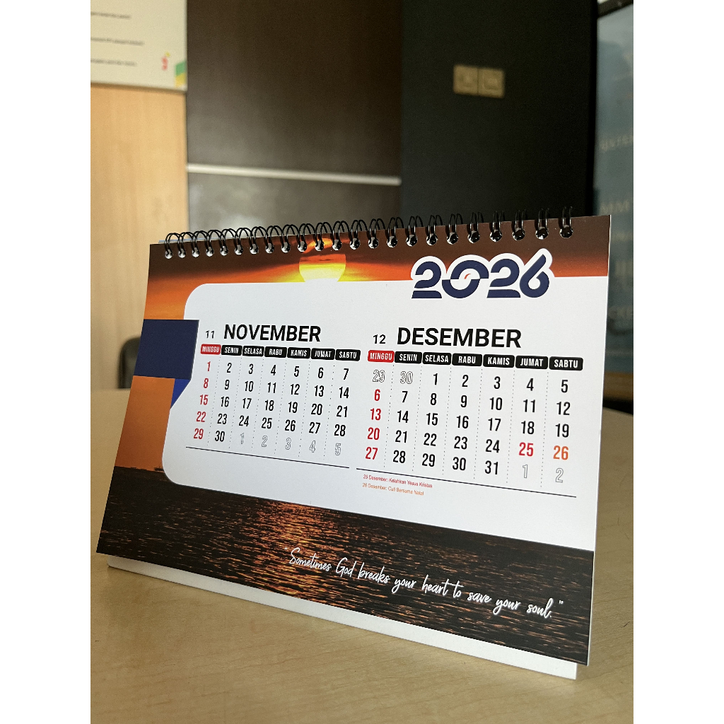 Jual Kalender Meja 2026 – 7 Lembar 2 Sisi AC 260 Tatakan Duplex, Free ...