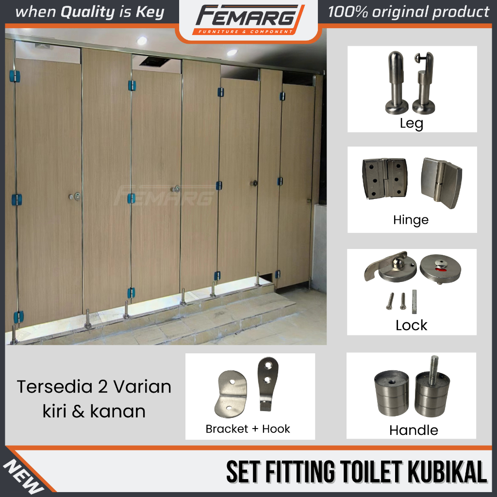 Jual fitting kubical toilet stainless FEMARG | accesories engsel ...