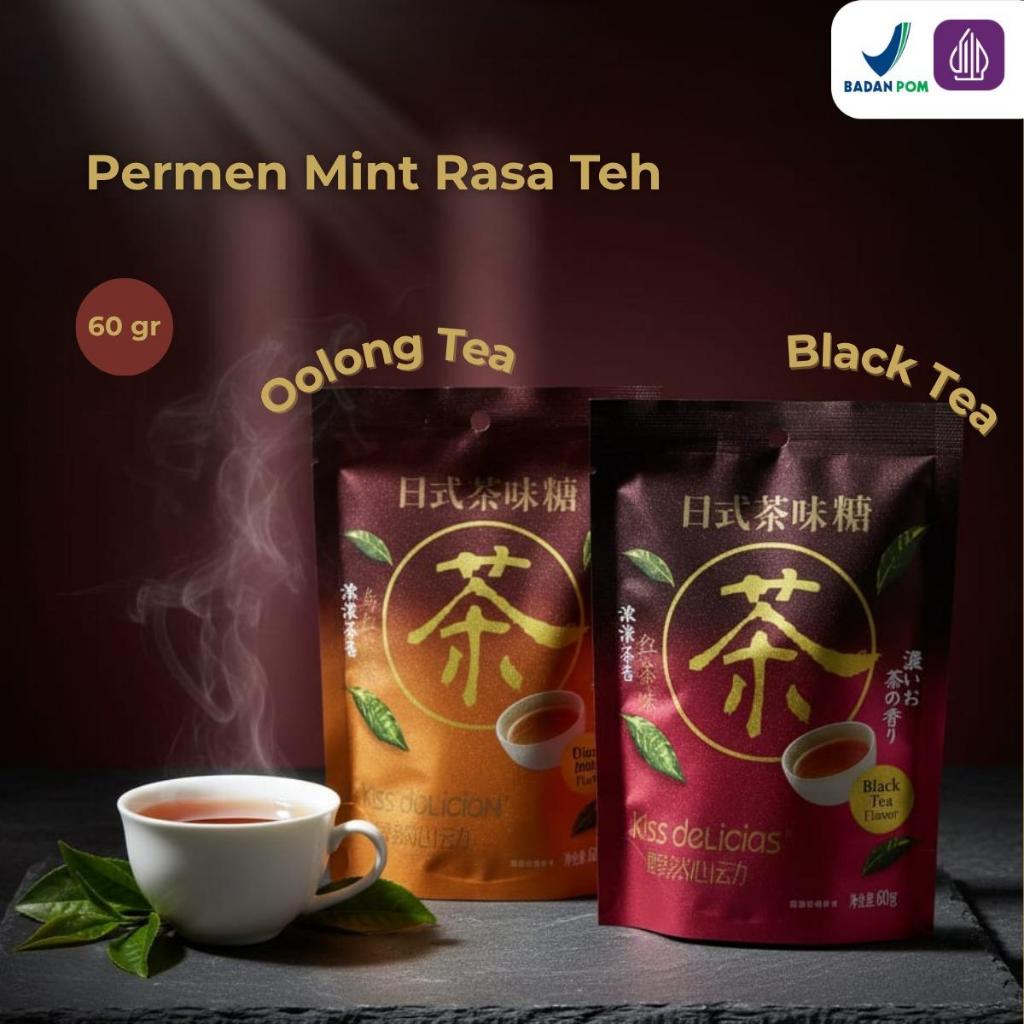 Jual Kiss Delicias Oolong Dan Black Tea Mint 60 gr Permen Rasa Teh ...