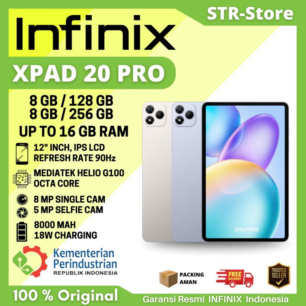 Jual INFINIX XPAD 20 PRO 8/256 GB GARANSI RESMI TABLET INFINIX X PAD 20 ...
