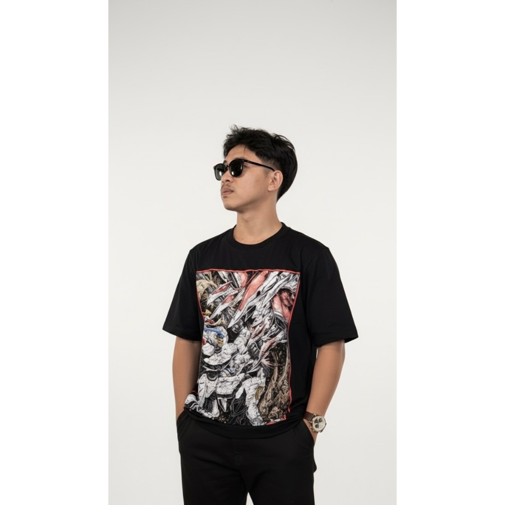 Jual kaos barbatos x hashmal - iron blooded orphans (warna hitam ...