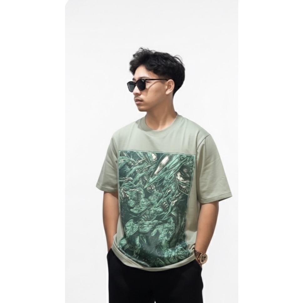 Jual kaos barbatos x hashmal - iron blooded orphans (warna pastel green ...