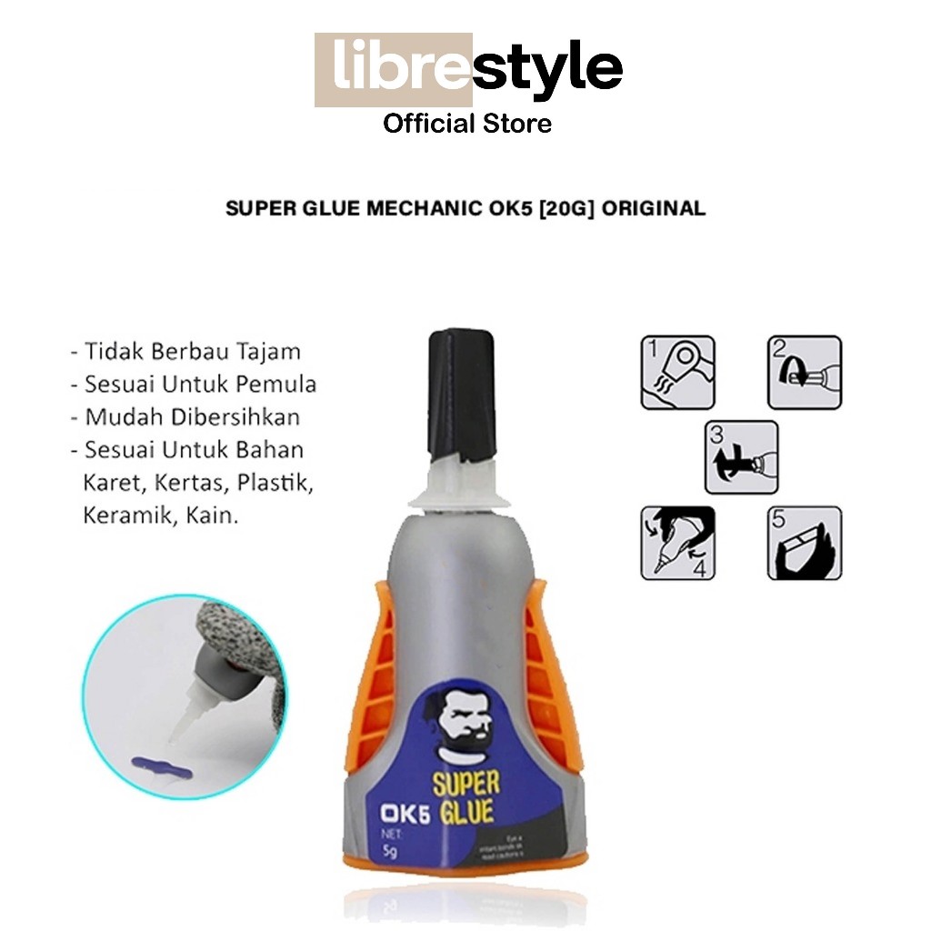 Jual MECHANIC OK5 SUPER GLUE - LEM SUPER KUAT SERBAGUNA ORIGINAL ...