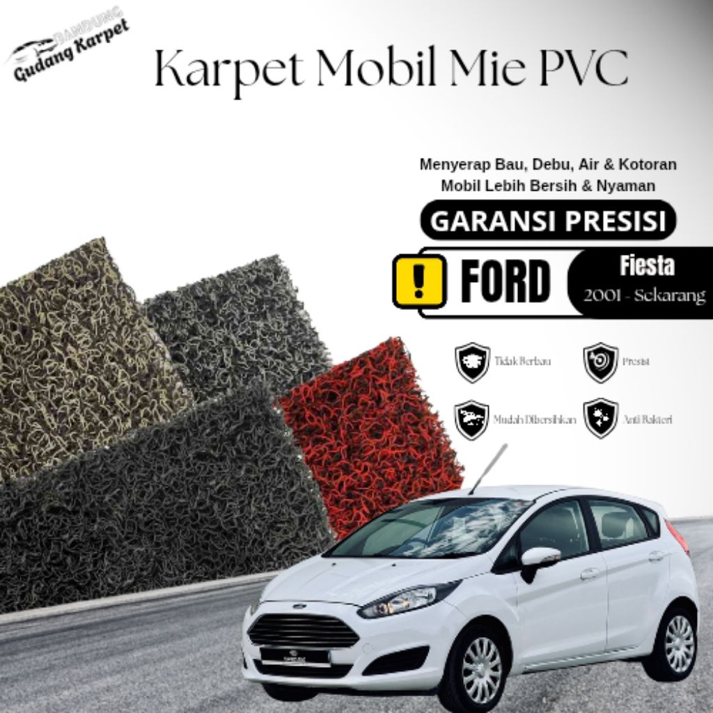 Jual TYPE STANDAR Karpet Mobil Mie Bihun PVC Ford Fiesta | Shopee Indonesia