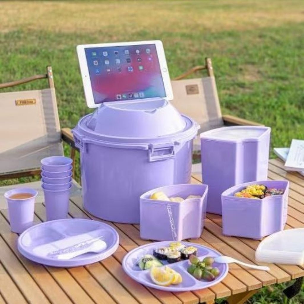 Jual 32 in 1 picnic set rantang piknik tupperware set rantang pinkik ...
