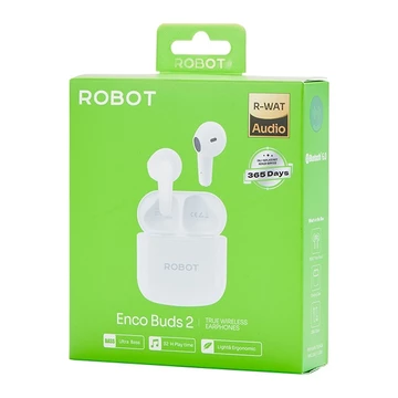 ROBOT TWS Wireless Earphone Bluetooth 6.0 Earphone Wireless Transparan Ultra Bass Enco Buds 3