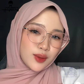 Frame Kacamata Wanita Minus Antiradiasi J8511 Anti UV Photocromic Bluecromic Cylinder Plus