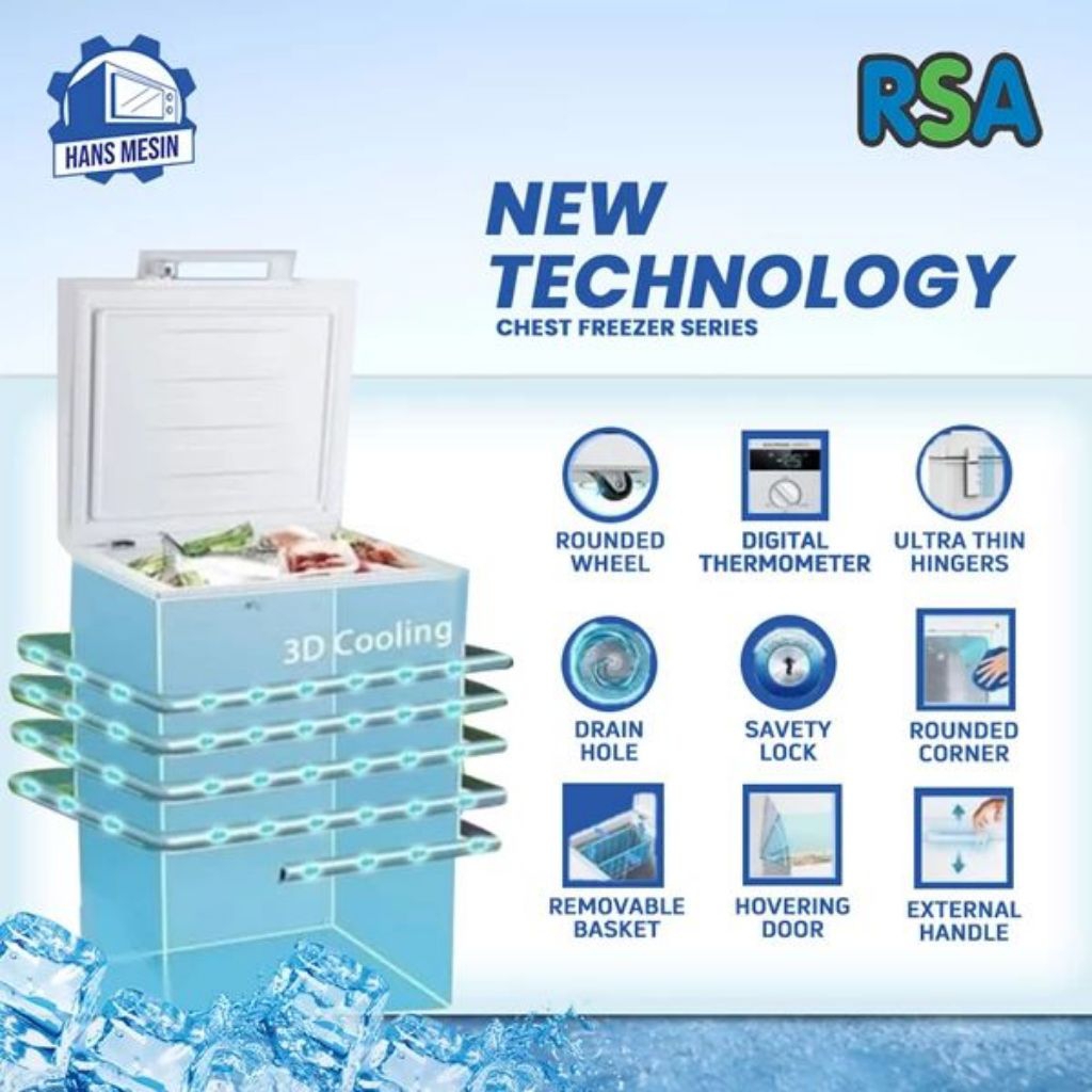 Jual RSA CF110 / CF-110 CHEST FREEZER 100 LITER -GARANSI RESMI | Shopee ...