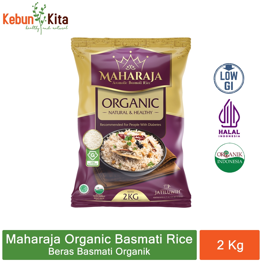 Jual Maharaja Organic Basmati Rice 2 Kg - Beras Basmati Organik - Halal ...