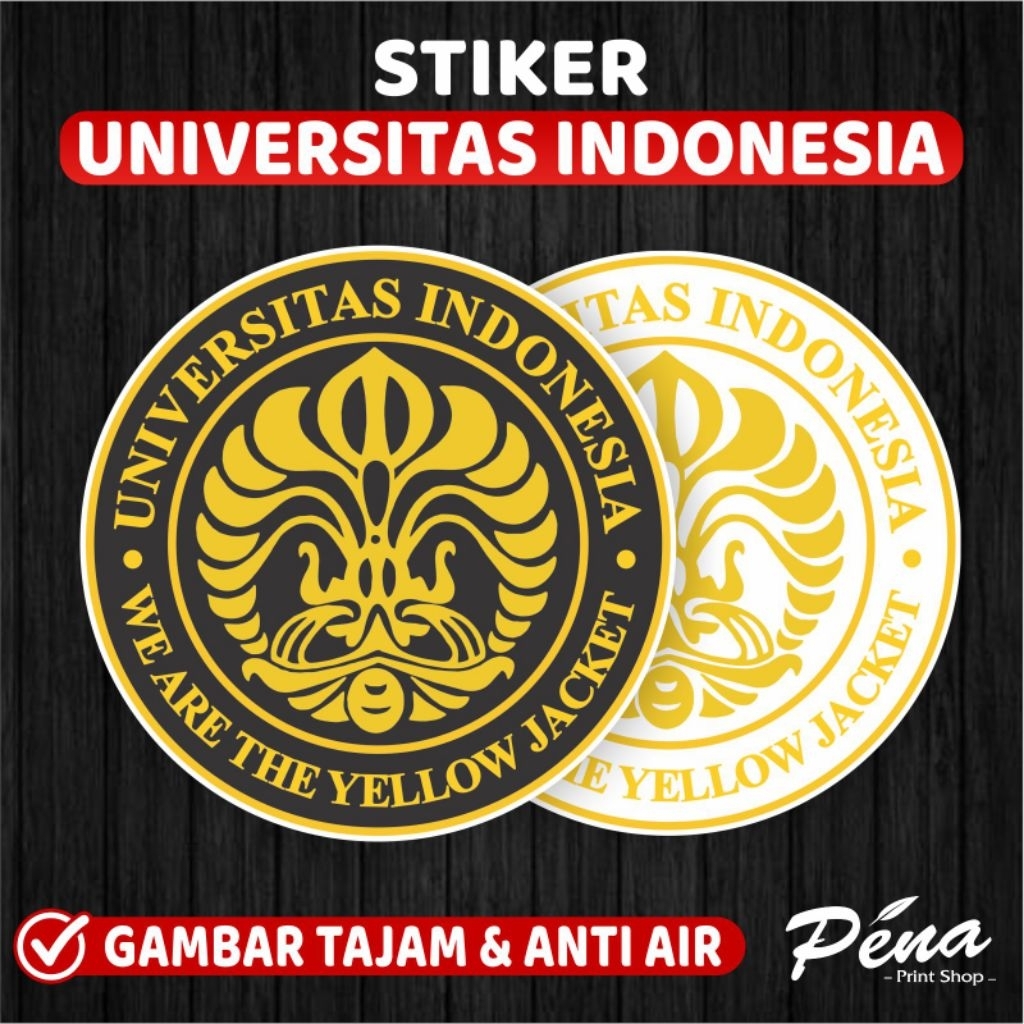 Jual Stiker Ul Universitas lndonesia / Ul Yellow Jacket Stiker ...