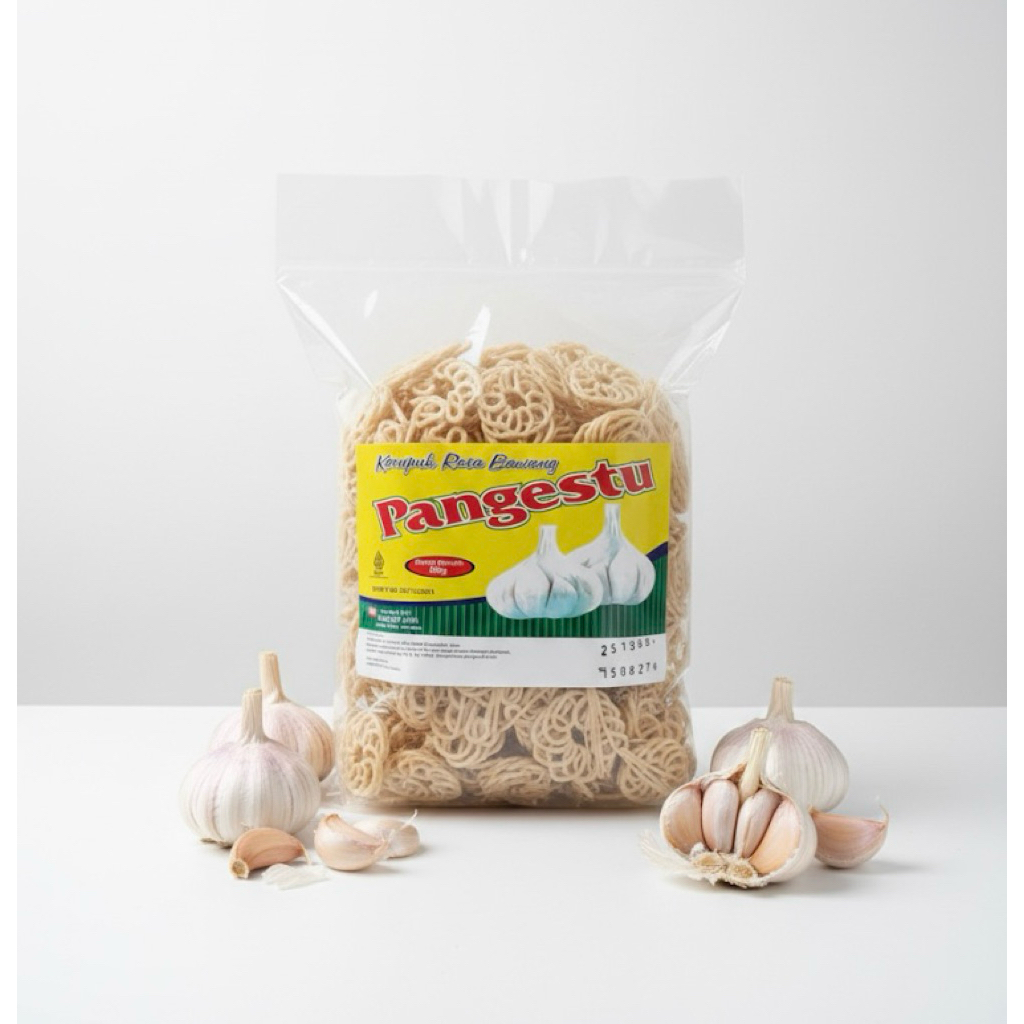Jual Kerupuk rasa Bawang model bulat kecil cap Pangestu 500gram ...