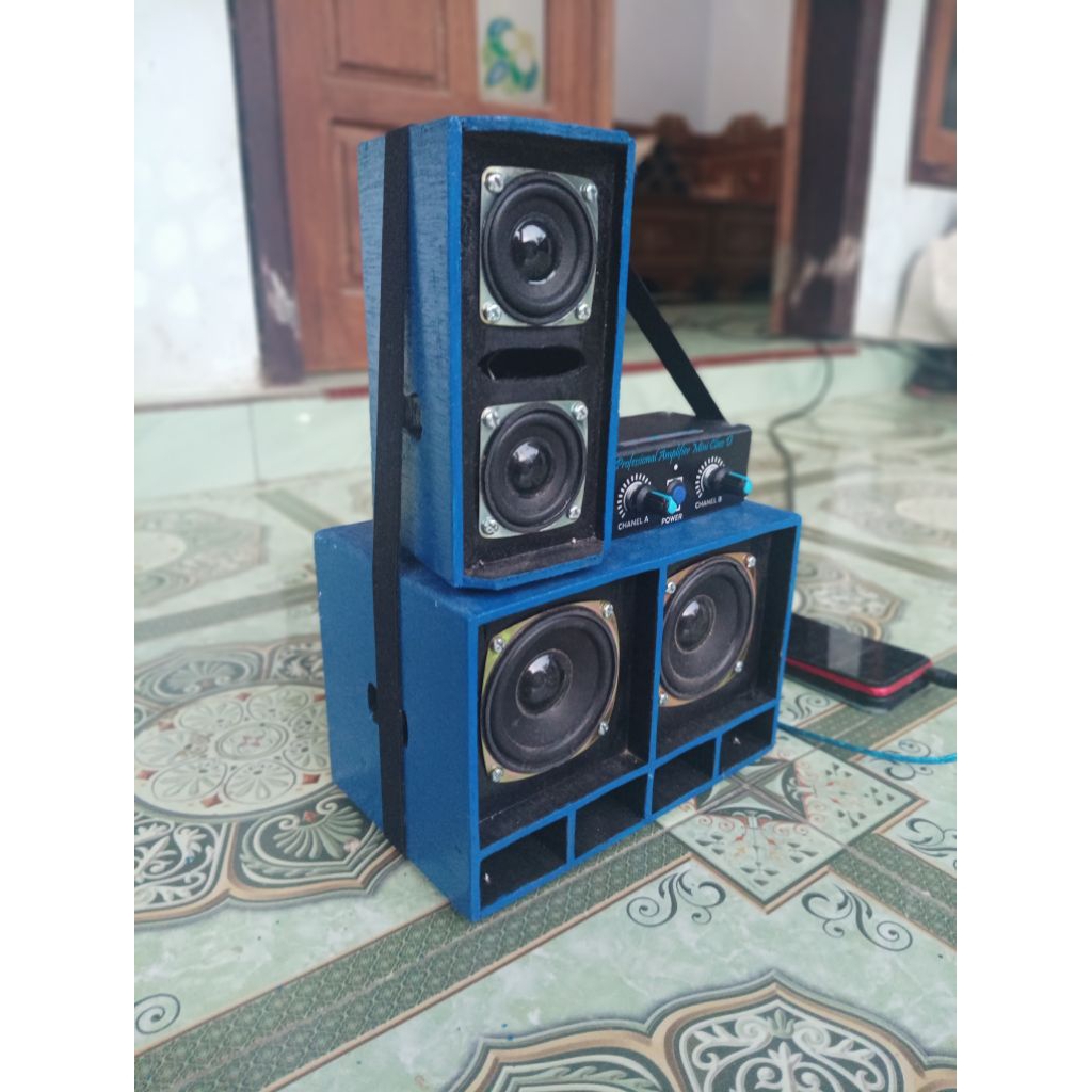 Jual Sound System Miniatur 3 inch Audio Music Paket Lengkap Fullset ...