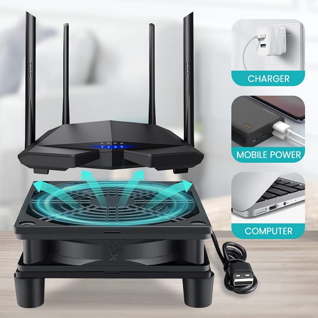 Jual Colmer Kipas Pendingin Router WiFi 120mm Case DIY USB Fan Silent ...