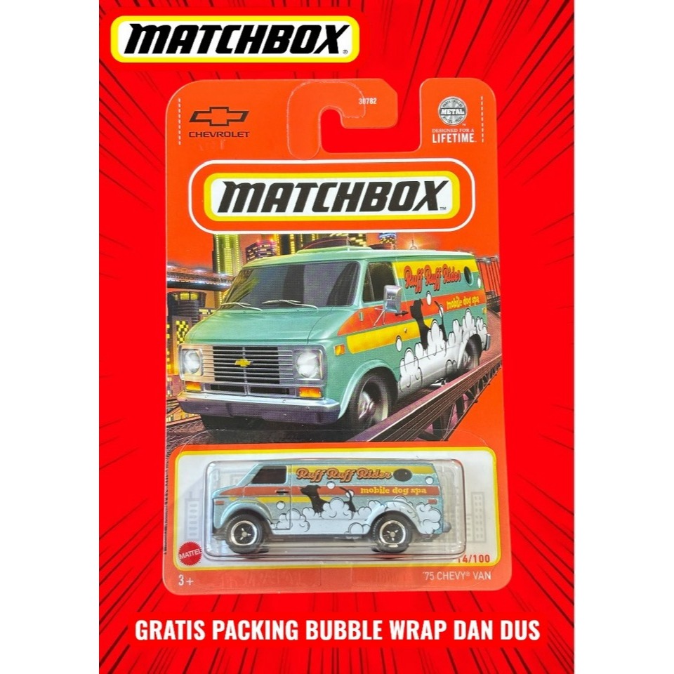 Jual Matchbox 75 Chevy Van Ruff Ruff Rides 93AM | Shopee Indonesia