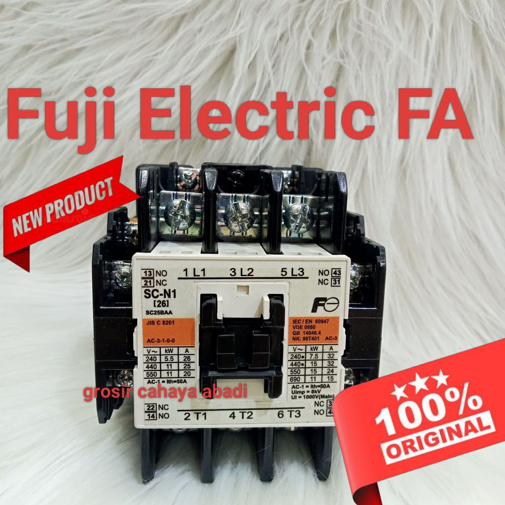 Jual contactor/kontaktor Fuji 50a scn1 220vac/110vac/380vac kontaktor ...