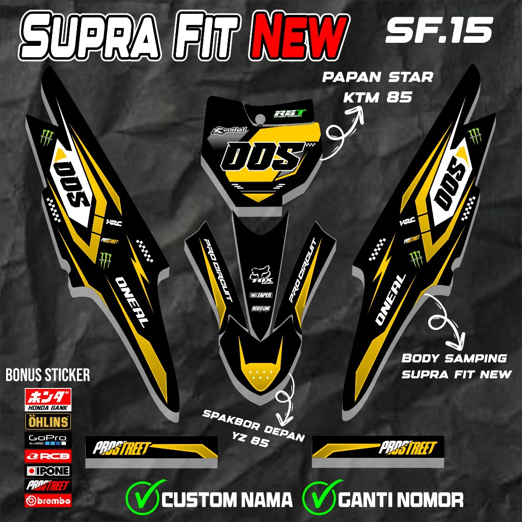 Jual SF DECAL. Sticker RBT SUPRA FIT NEW SETICKER SEMI DECAL MOTOR RBT ...