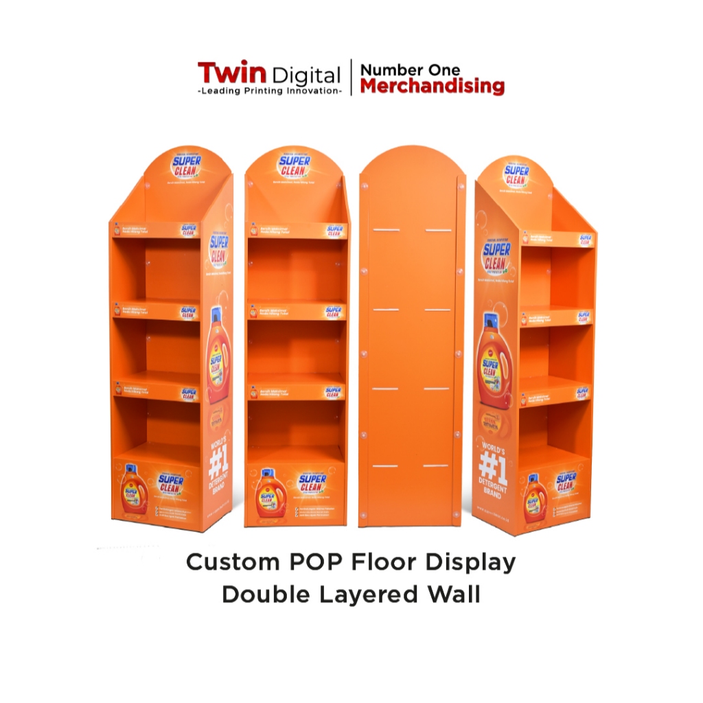 Jual Twindigital Custom POP Floor Display PVC Double Layered Wall ...