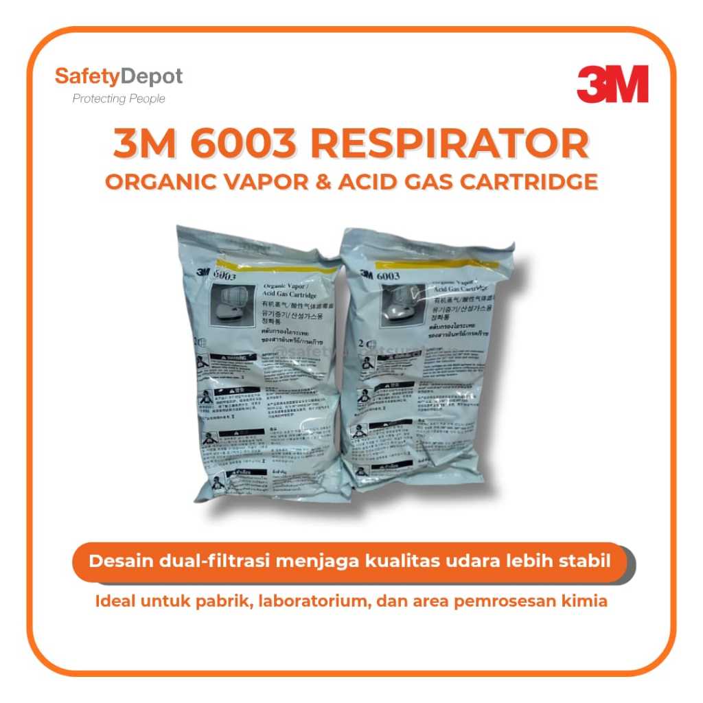 Jual 3M CARTRIDGE SERIES 6003 – FILTER RESPIRATOR PROFESIONAL | Shopee ...