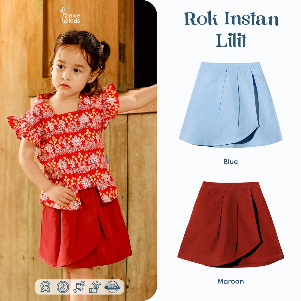 Jual Nice Kids - Rok Instant Lilit Bawahan Rok Anak Perempuan 1-4 Tahun ...