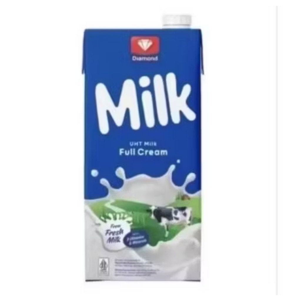 Jual Susu UHT Diamond Full Cream 1 Liter 1 dus EXP Sep 2026 | Shopee