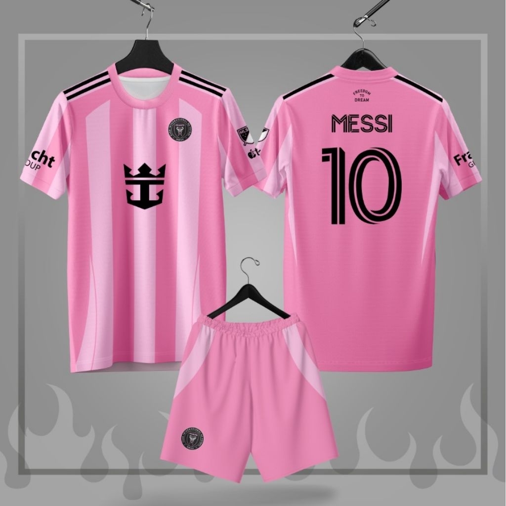 Jual Jersey anak intermiami home pink messi terbaru baju bola anak ...