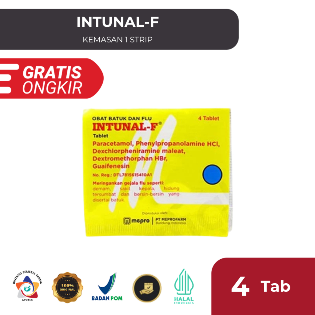 Jual Intunal Forte Tablet 1 Strip (Isi 4 Tablet) | Shopee Indonesia