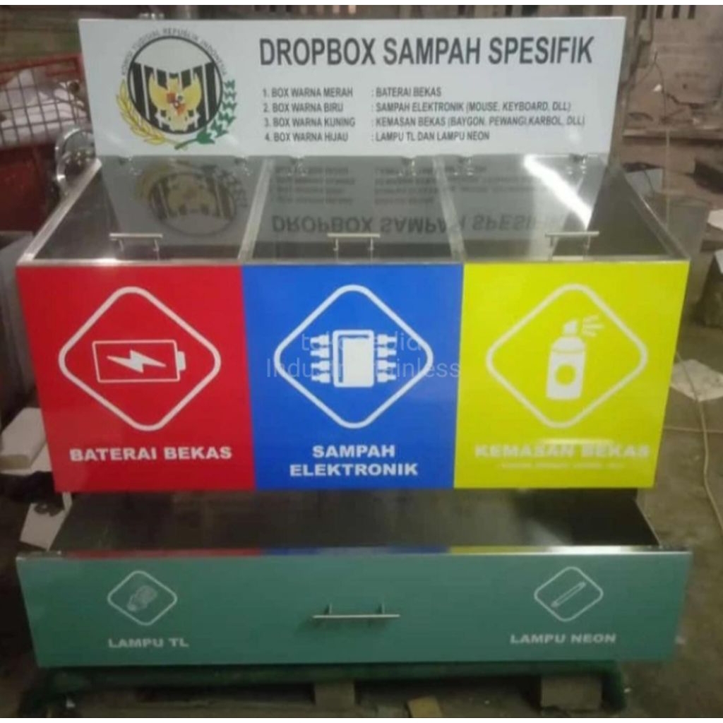 Jual Tempat Sampah Dropbox Stainless | Shopee Indonesia