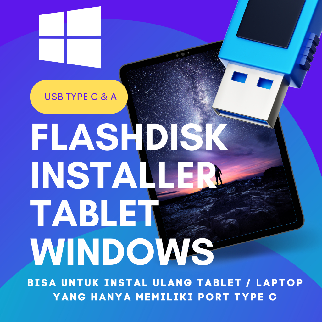 Jual Flashdisk Instal Ulang Windows 7 | 8 | 10 | 11 Bootable Tablet ...
