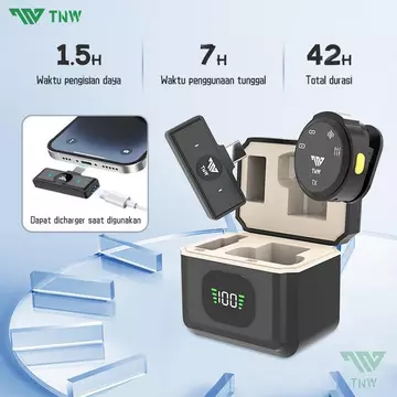 Trend TNW A28 Wireless Mic TYPE C Lavalier 40m Range ENC Wireless Microphone Magnetic Clip On