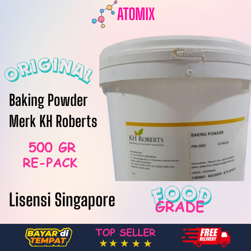 Jual BAKING POWDER KH ROBERTS FOOD GRADE 500 GR TEPUNG POWDER BAHAN ...
