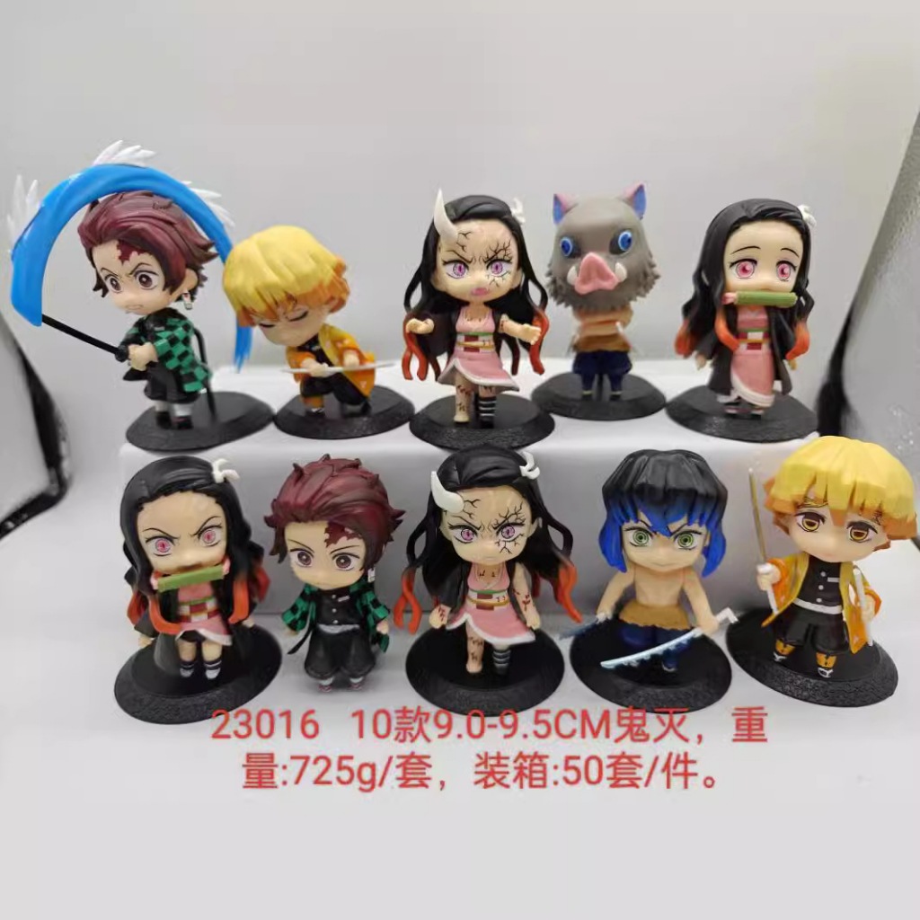 Jual Action Figure Demon Slayer koleksi pajangan topper cake standing ...
