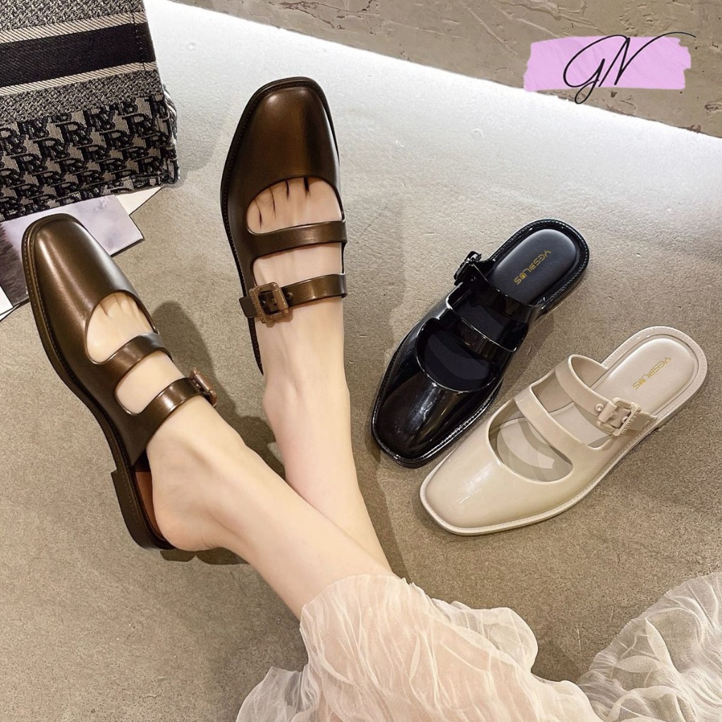 Jual GN-2510 Flatshoes Wanita Sepatu Jelly AntiSlip Import Slop Ban 2 ...