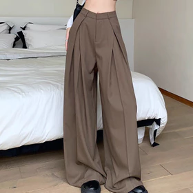 GDTIMA Celana Kulot Wanita Highwaist Casual Celana Panjang Pants