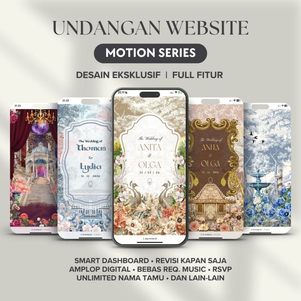 Tema Motion - Undangan Digital Website Pernikahan Premium | Undangan Online Web Foto & Tanpa Foto