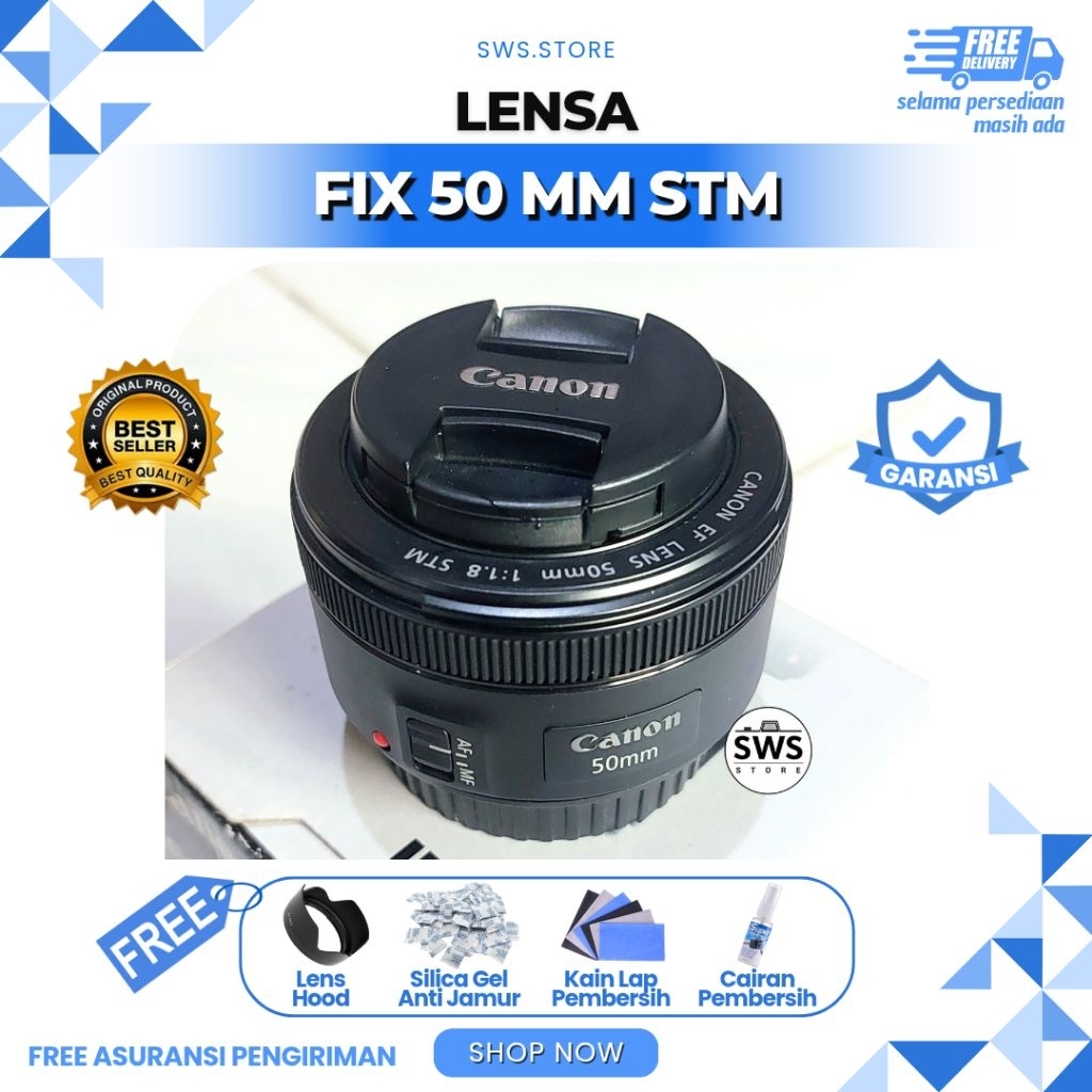 Jual Lensa Canon 50MM F1.8 STM Fix, Tele, Fisheye | Shopee Indonesia